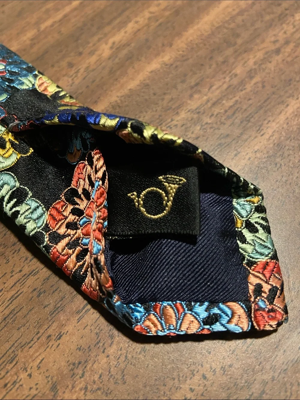 90s Jacquard Brocade Tie Kaleidoscope Mandala Design